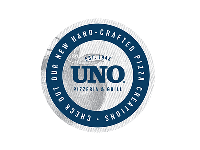 Uno Pizza Box Sticker branding logo packaging restaurant sticker texture tomato uno
