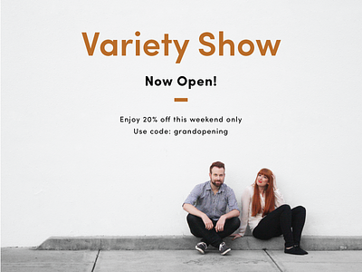 Now Open! graphic design online shop posters print shop variety show webshop