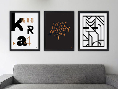 Variety Show Collection black white copper lettering mid century minimalist modern online shop posters print scandinavian shop variety show