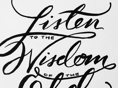 Week 5 Wisdom calligraphy fortune fortune cookie fortune friday handdrawn lettering swashes typography