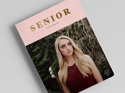 Senior Photography Magazine cover editorial gold layout magazine masthead photography pink print publication seniors typography