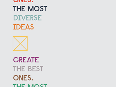 Words branding collaboration color concept diverse strategy typography