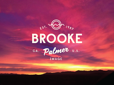 Brooke Palmer Logo brooke geometric icon lens logo photographer photography script typography waves wavy word mark