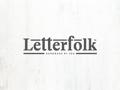 Letterfolk Logo custom type letterfolk logo modified type tm typography wordmark