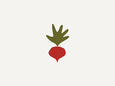 Garden School Foundation cut paper hand icon kids logo radish