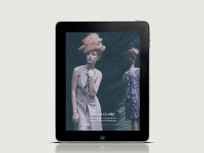 Folio animation digital fashion ipad photography portfolio responsive