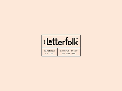 Unused Letterfolk Logo branding letterfolk logo stamp