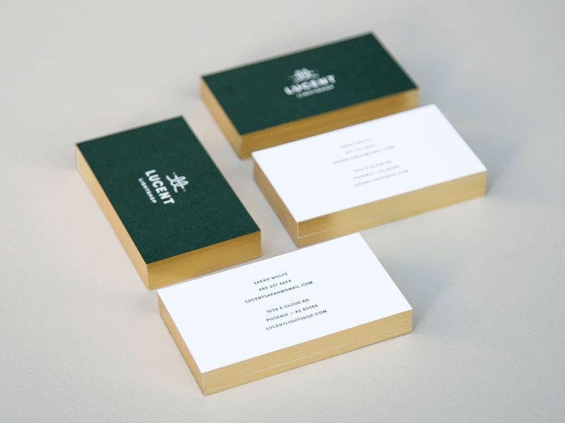 Gold Edges business card edges foil gold