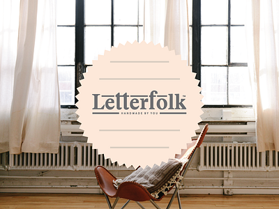 Letterfolk Stamp badge letterfolk logo stamp sticker