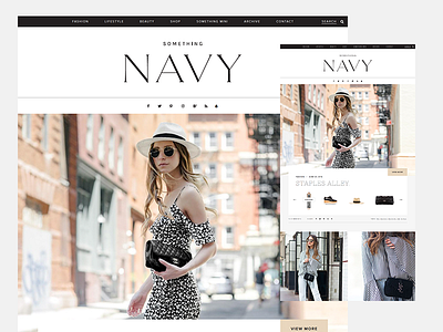 Something Navy blog blogger branding fashion web design website