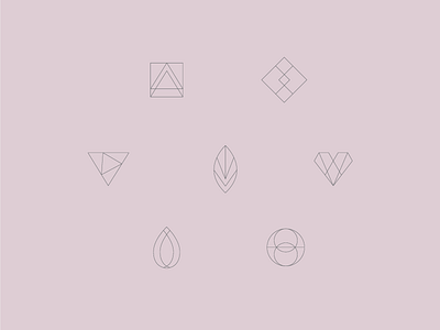 7 Chakras chakra delicate design geometic icons japa modern new age