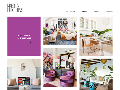 New Launch branding color color blocking interior design site design website