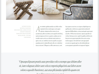 Tharon Anderson Site 2 grid interior design layout portfolio project site typography