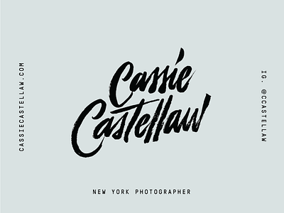 Lettered Logo brush hand drawn lettering logo photographer script wordmark