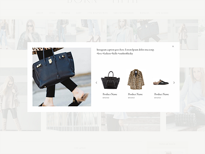 Popup blog blogger design fashion interface popup ui ux website