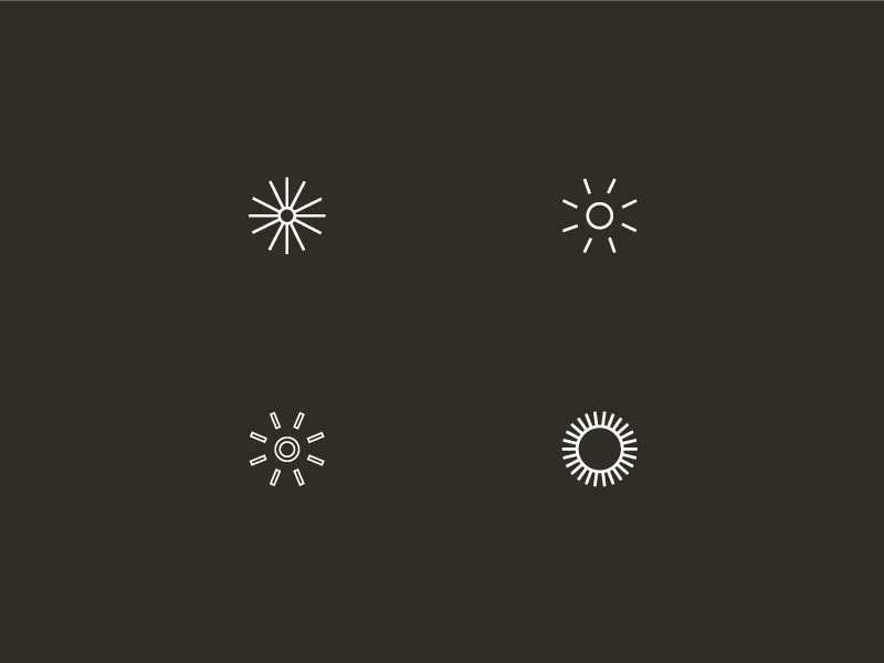 Suns logo design brand identity sunburst sunbeams sunrise shapes geometric branding mark icon logo sun