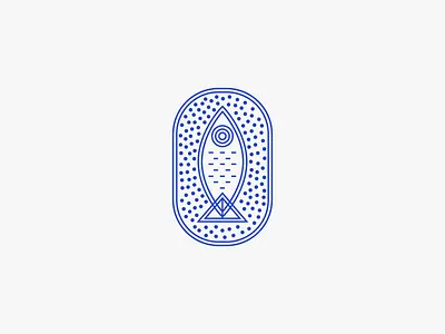 Tuna Logo blue branding fish flounder geometric logo poke restaurant salmon sardine tuna vintage