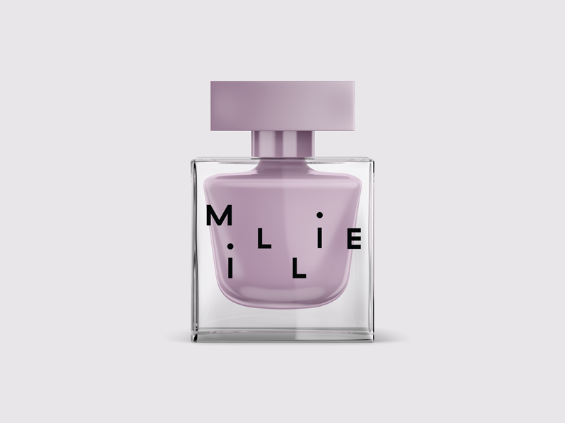 Luxury Nail Polish color purple lavender branding millie sophisticated luxury typography design packaging beauty