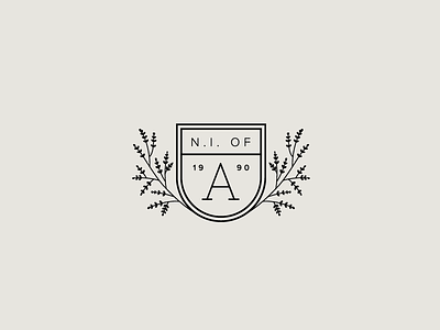 Aromatics Branding arms badge botanical collegiate icon logo monogram seal shield