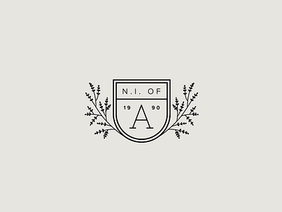 Aromatics Branding arms badge botanical collegiate icon logo monogram seal shield
