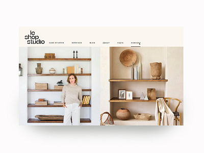 Le Shop Studio Website bohemian branding california design home page layout shop typography website