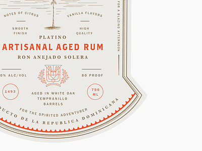 Rum Packaging design details label layout liquor packaging rum spirits type typography wine