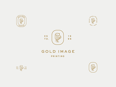 Gold Image Printing badge logo badges brand identity branding crest icons lockup logomark secondary logo secondary mark stamps submarks