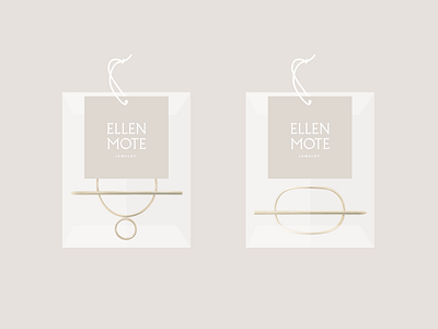 Ellen Mote Packaging bags brass hang tags jewelry packaging packaging design packaging mockup print tags vellum