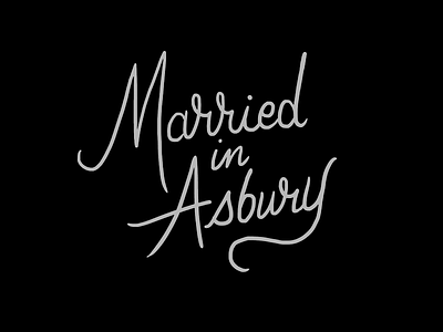 Married in Asbury brand identity branding custom drawn custom logo hand-drawn lettering logo logotype script script lettering