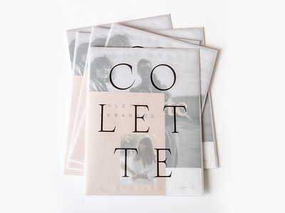 Colette Envelope catalog cover design envelope lookbook print promo transparent typography vellum