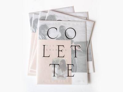 Colette Envelope catalog cover design envelope lookbook print promo transparent typography vellum