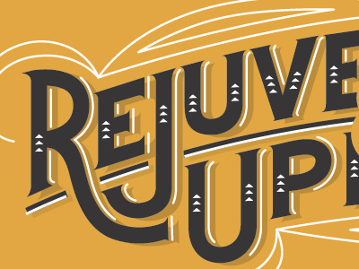 Rejuvenating & Uplifting debut graphic design hand drawn lettering typography vector
