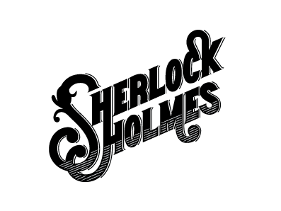Sherlock Holmes lettering custom graphic design lettering ligature vector vintage inspired