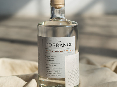 The Torrance Gin alcohol beverage bottle label labeldesign packaging packaging design print spirits