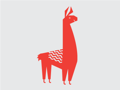 Llama animal graphic design illustration llama