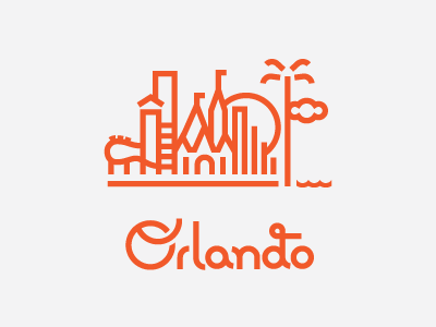 Orlando amber asay castle design disney illustration orlando palm tree sun universal