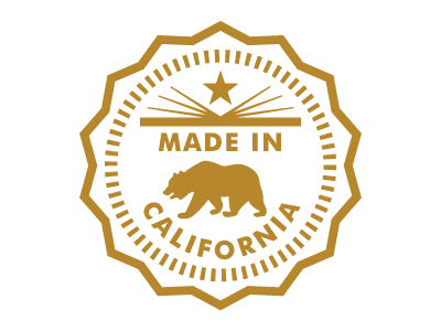 Born and raised baby badge bear california gold seal typography vector