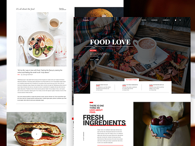 Blog Concept blog concept design food site landing ui ux webpage website