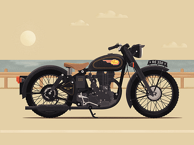 Royal Enfield 350 by Nikhil Kanda on Dribbble