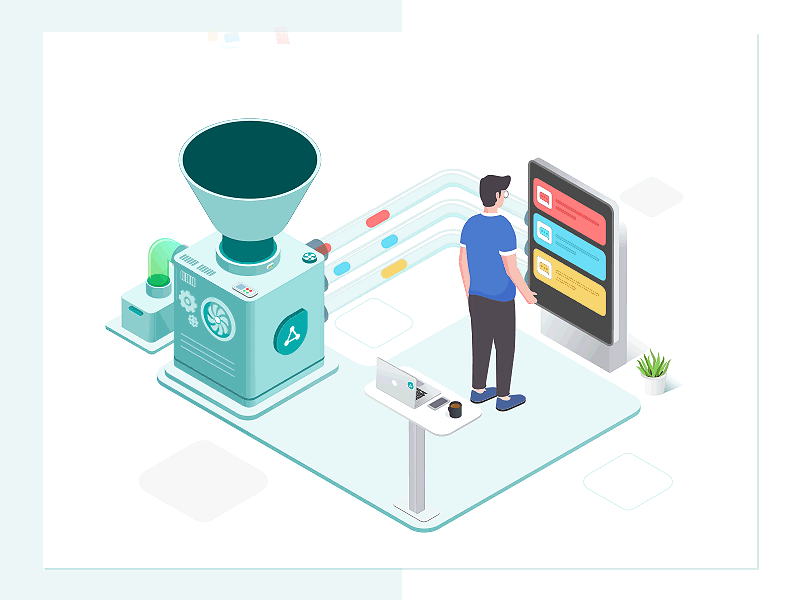 Declutter your work charachter design chennai click collaboration context declutter design fast freshworks illustration instantly isometric illustration machinery svg animation touchscreen webpage work