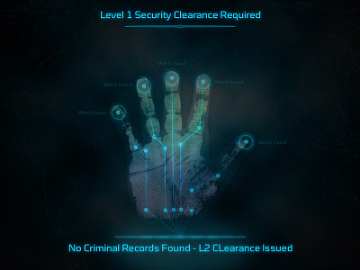 Handscan Security Check futuristic game handscan immersive security