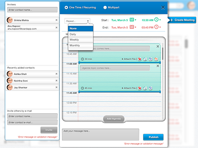 iPad App : Create Meeting