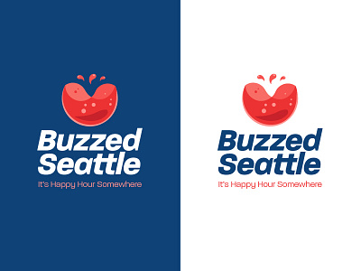 Buzzed Seattle booze brand branding buzz happyhour logo seattle wine