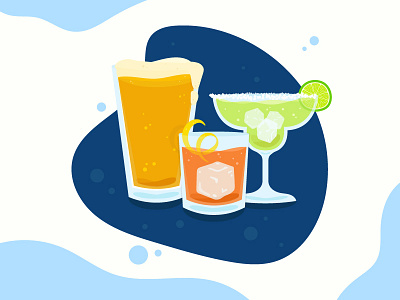 Buzzed Seattle Illustration alcohol beer booze buzzed cocktail drinks happyhour illustration margarita seattle