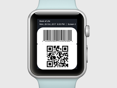 Scan Code - Apple Watch UI apple apple watch bar booking code entertainment face fitness movie qr scan smartwatch ticket ui ux watch watchface