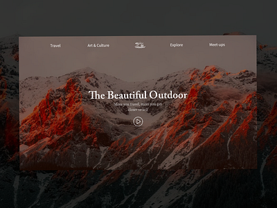 Beautiful Outdoor Travel Website branding design design app ipa typography ui ui ux design ui 100day ux web 2.0 website website concept