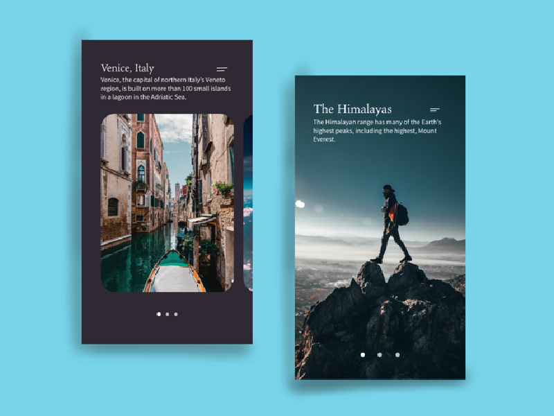 Travel Mobile App UI by Pooja Pawar on Dribbble