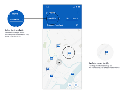 Route Suggesting App Features