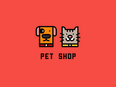 Logo for a Pet Shop app art branding cartoon design doodle flat icon illustration logo love minimal mobile sketch typography ui vector web website