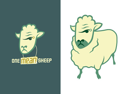 One Mean Sheep Logos branding logo